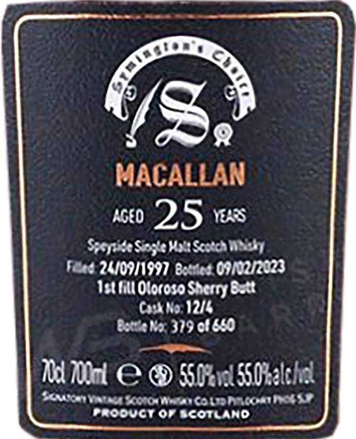Macallan 1997 SV