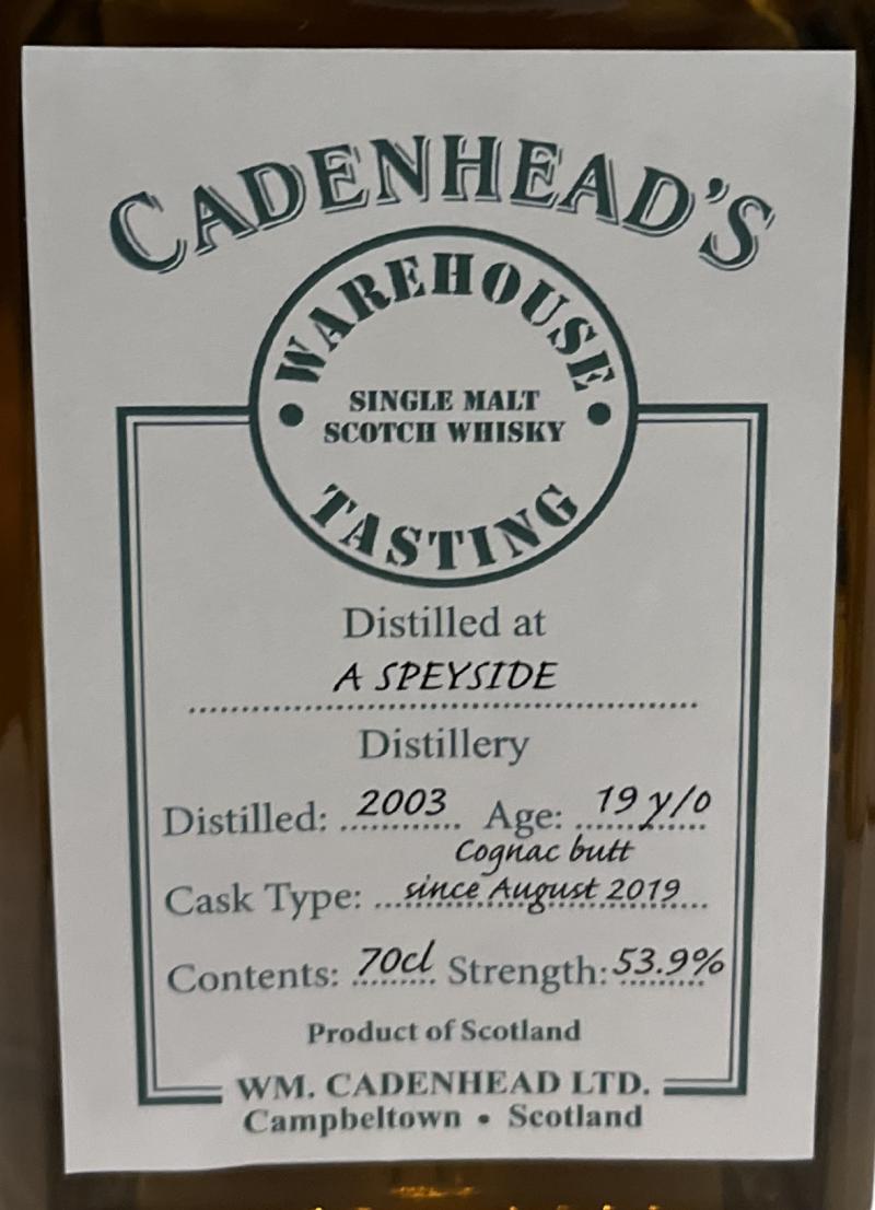 A Speyside Distillery 2003 CA