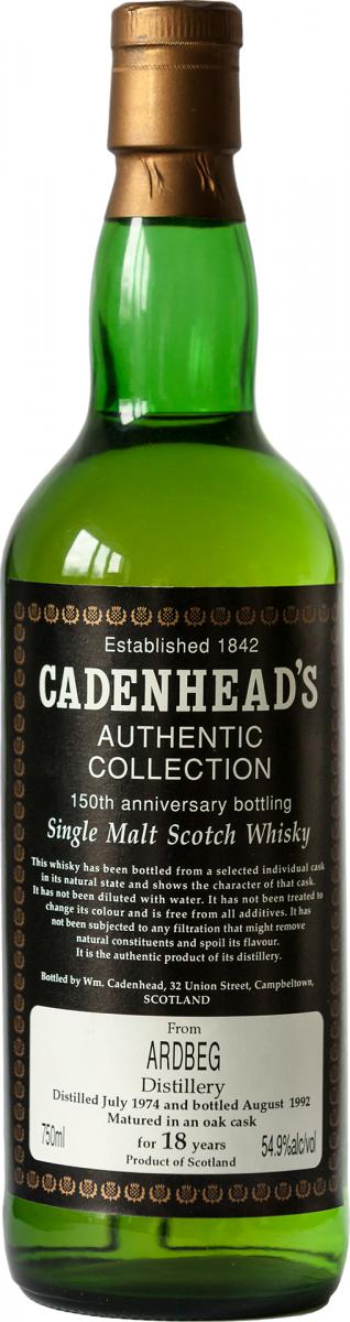 Ardbeg 1974 CA Authentic Collection 150th Anniversary Bottling 54.9% 750ml