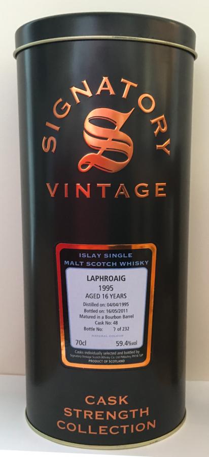 Laphroaig 1995 SV Cask Strength Collection Bourbon Barrel 48 59.4% 700ml