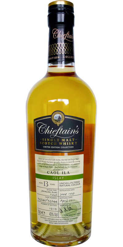 Caol Ila 1997 IM Chieftain's Jamaican Rum Finish 93242 + 44 43% 700ml
