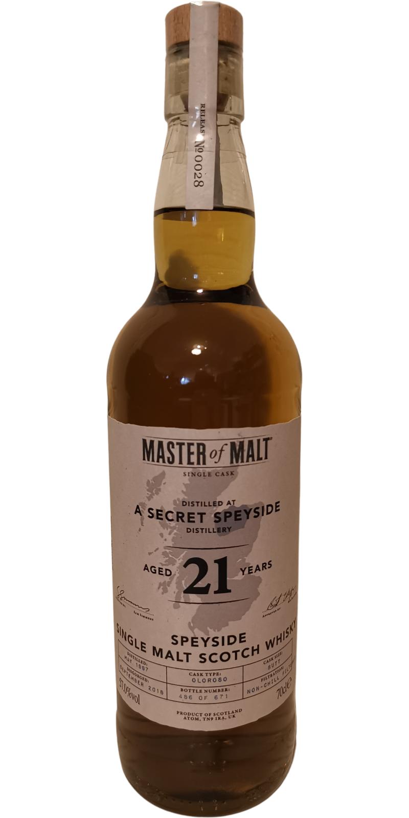 Secret Speyside Distillery 1997 MoM - Ratings and reviews - Whiskybase