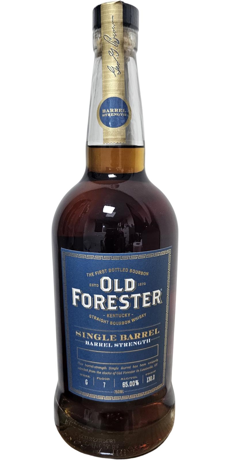 Old Forester Single Barrel - Ratings and reviews - Whiskybase