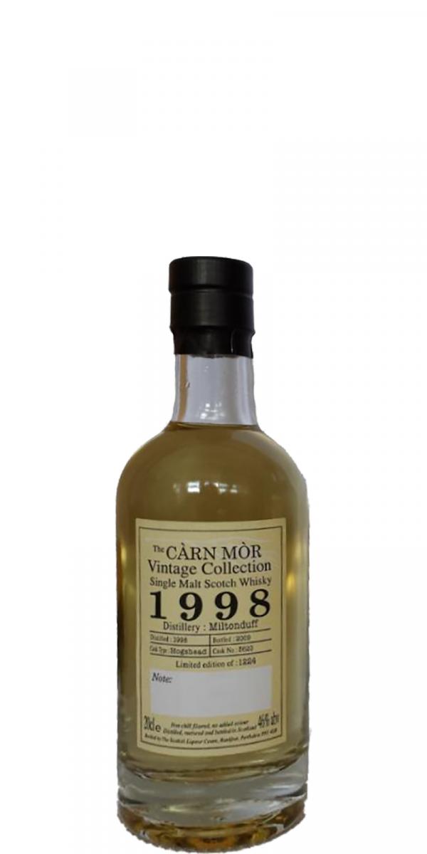Miltonduff 1998 MMcK Carn Mor Vintage Collection #3620 46% 200ml