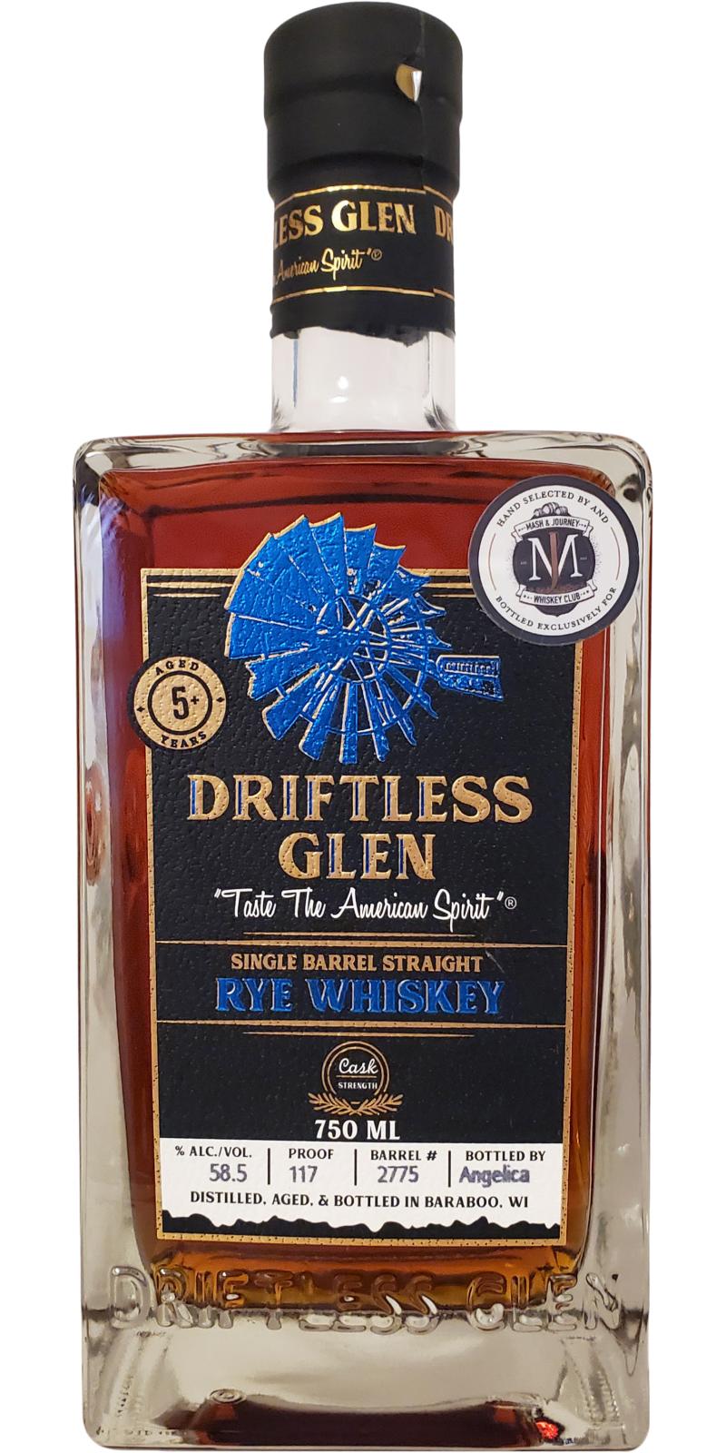 Driftless Glen Single Barrel Straight Rye Whiskey - Ratings And Reviews ...