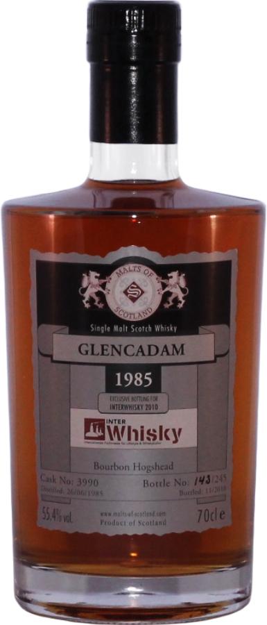 Glencadam 1985 MoS Bourbon Hogshead #3990 Interwhisky Frankfurt 2010 55.4% 700ml