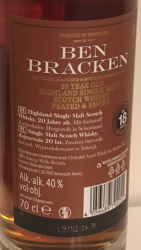 Ben Bracken 20-year-old Cd - Value and price information - Whiskystats
