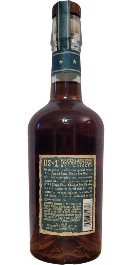 Michter's US*1 Toasted Barrel Finish Rye - Ratings And Reviews - Whiskybase