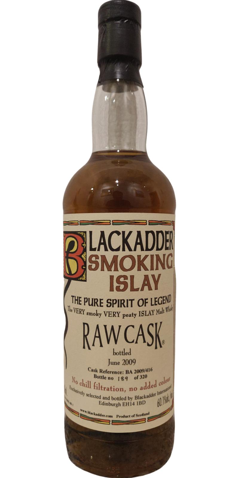 Smoking Islay Bottled 2009 BA Raw Cask BA 2009 416 60.1% 700ml