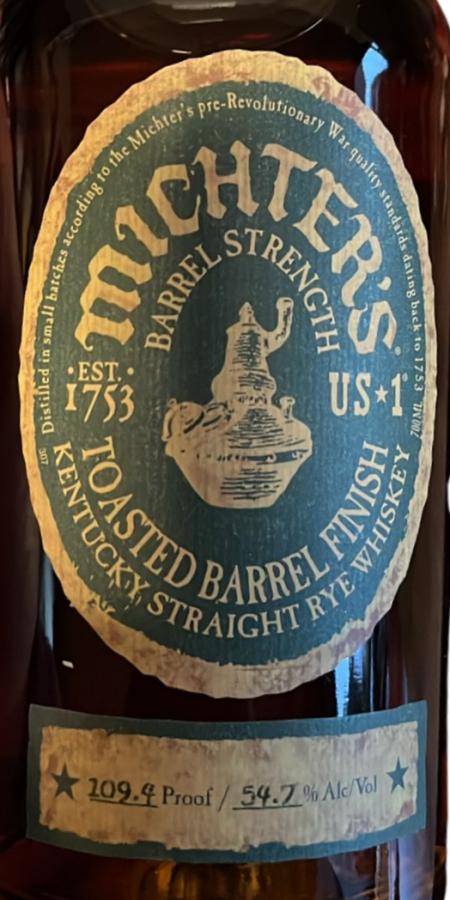 Michter's US*1 Toasted Barrel Finish Rye - Ratings And Reviews - Whiskybase