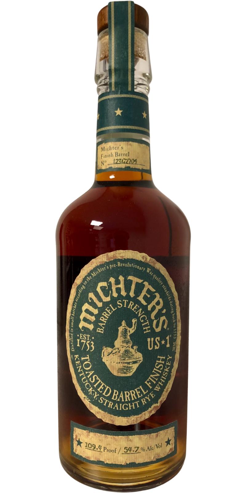 Michter's US*1 Toasted Barrel Finish Rye - Ratings and reviews - Whiskybase