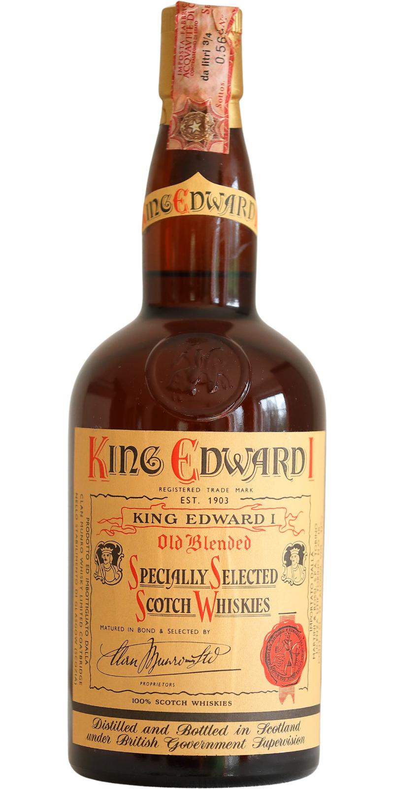 King Edward I Old Blended - Value and price information - Whiskystats