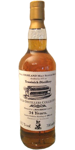 Teaninich 1971 JW Auld Distillers Collection Bourbon Cask 44.7% 700ml