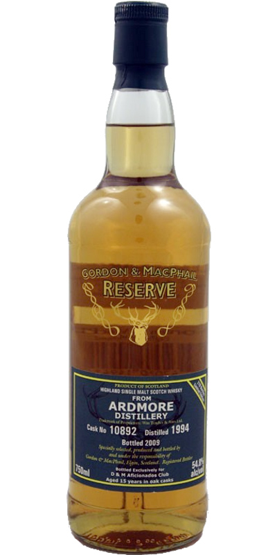 Ardmore 1994 GM Reserve #10892 D&M Wines 54.8% 750ml