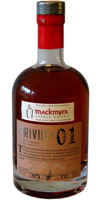 Mackmyra Privus: 01 55% 500ml