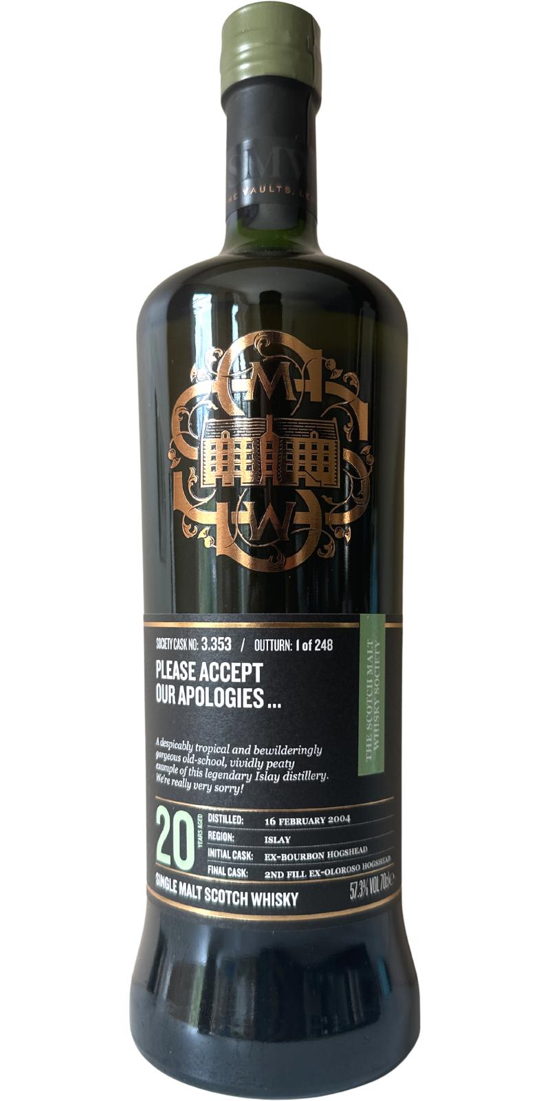 Bowmore 2004 SMWS 3.353 - Ratings and reviews - Whiskybase