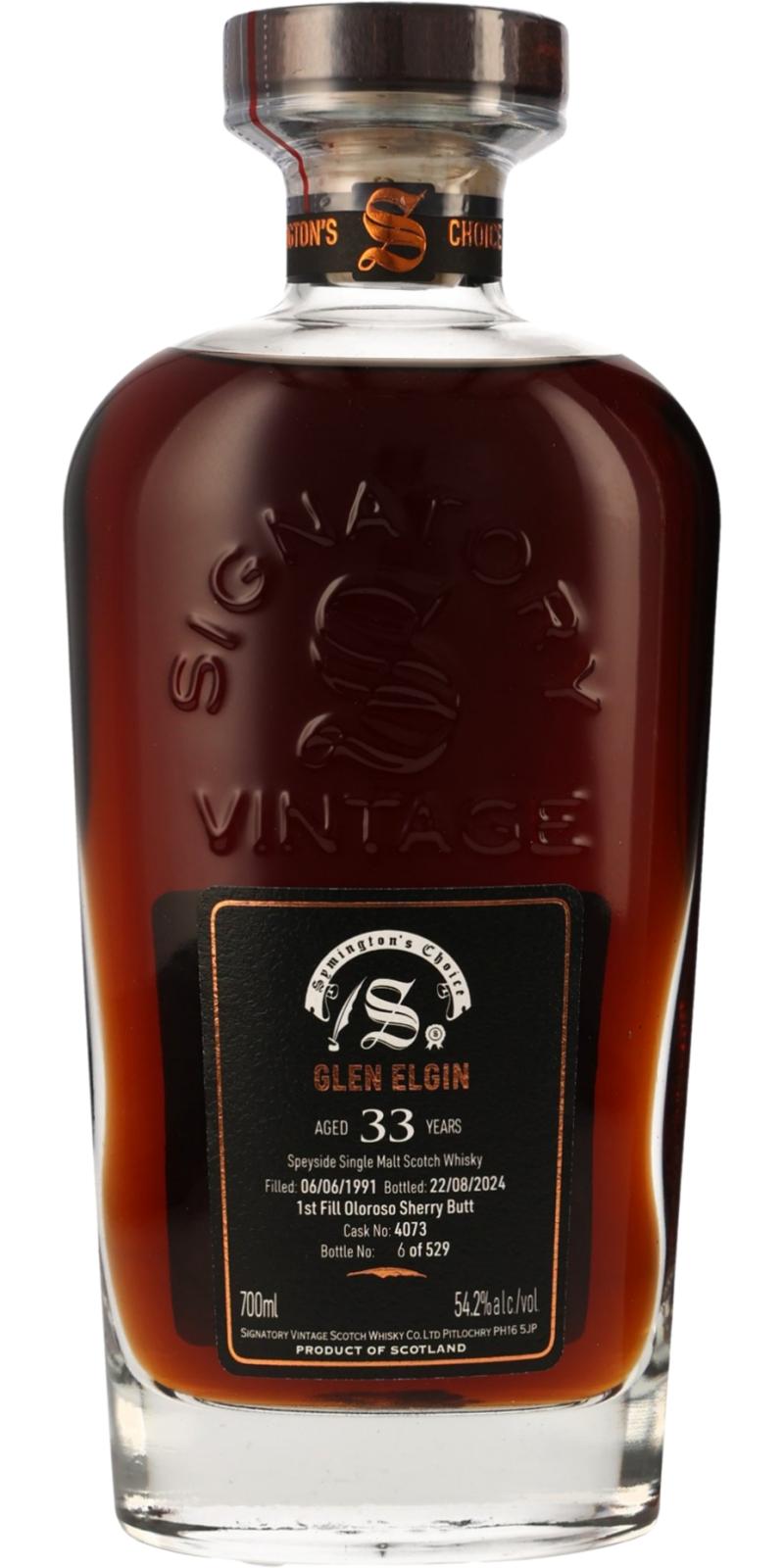 Glen Elgin 1991 SV - Ratings and reviews - Whiskybase