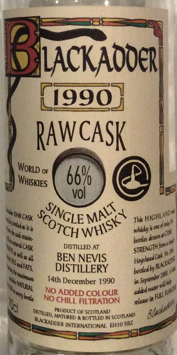 Ben Nevis 1990 BA Raw Cask Hogshead 1366 World of Whiskies 66% 700ml