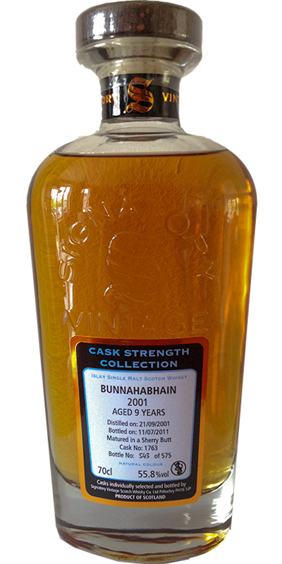 Bunnahabhain 2001 SV Cask Strength Collection Sherry Butt #1763 55.8% 700ml