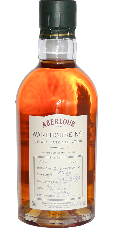 Aberlour 1995 Warehouse #1 Single Cask Selection #1426 52.4% 700ml