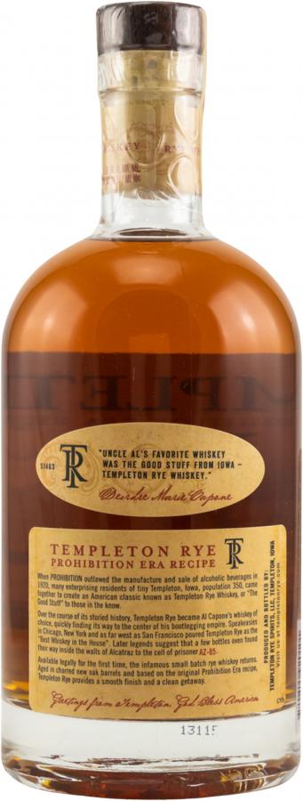 Whiskey Review: Templeton Rye The Good Stuff – Thirty-One Whiskey