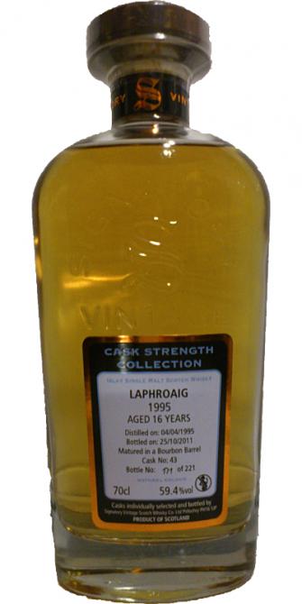 Laphroaig 1995 SV Cask Strength Collection Bourbon Barrel #43 59.4% 700ml