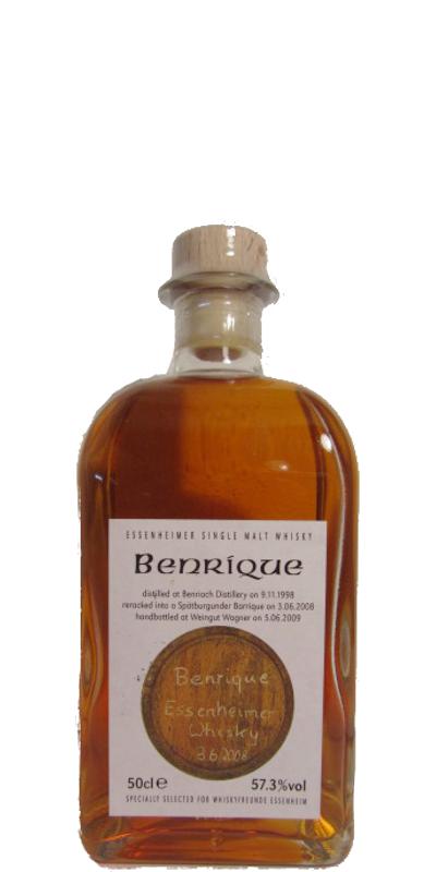 BenRiach 1998 WE Benrique Pinot Noir Finish #398 Whiskyfreunde Essenheim 57.3% 500ml