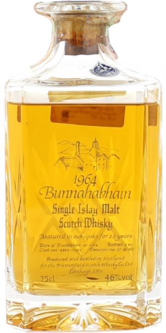 Bunnahabhain 1964 SV Oak Casks 4852 4856 Prestonfield Scotch Whisky Co. Ltd 46% 750ml