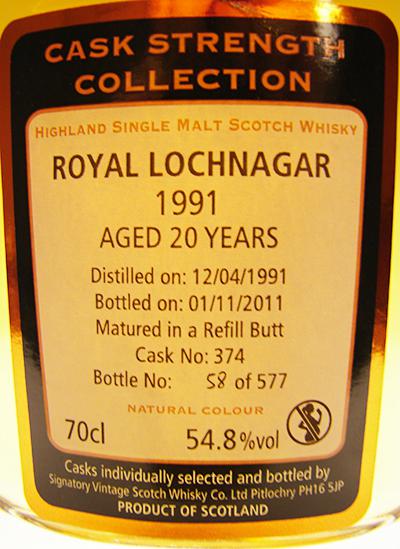 Royal Lochnagar 1991 SV