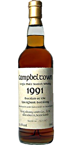 Springbank 1991 Kb Celtic Series Bourbon Cask 62.6% 700ml