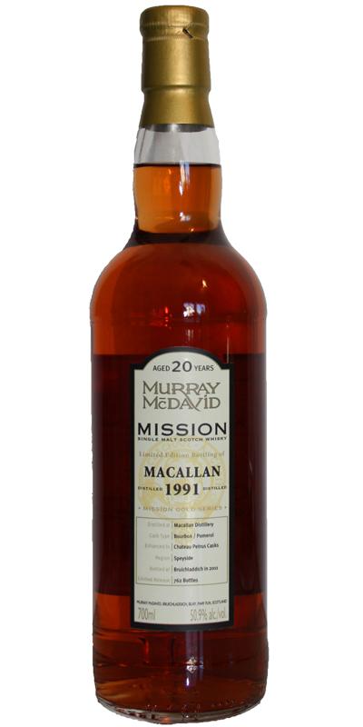Macallan 1991 MM Mission Gold Series Bourbon Pomerol Casks 50.9% 700ml