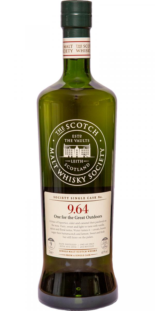 Glen Grant 2002 SMWS 9.64 One for the Great Outdoors First-fill Barrel 60.9% 700ml