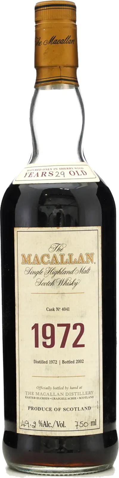 Macallan 1972 Fine & Rare #4041 49.2% 750ml