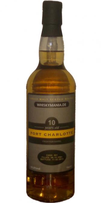Port Charlotte 2001 Wm.de Private Cask Bottling Fresh Rum Barrel #851 63.8% 700ml