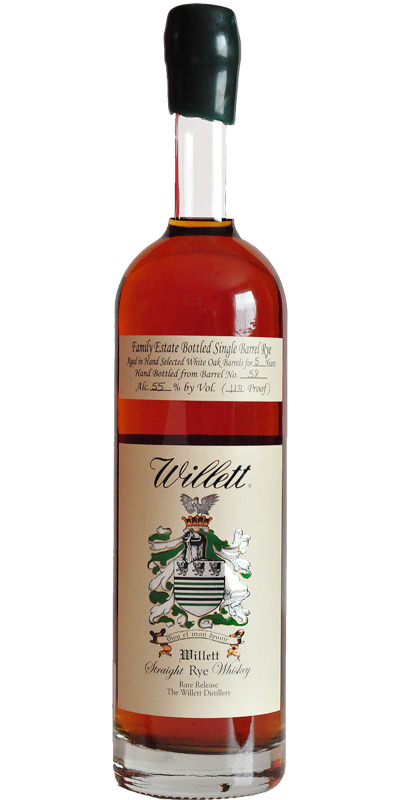 Willett 5yo Family Estate Bottled Single Barrel Rye #58 55% 750ml