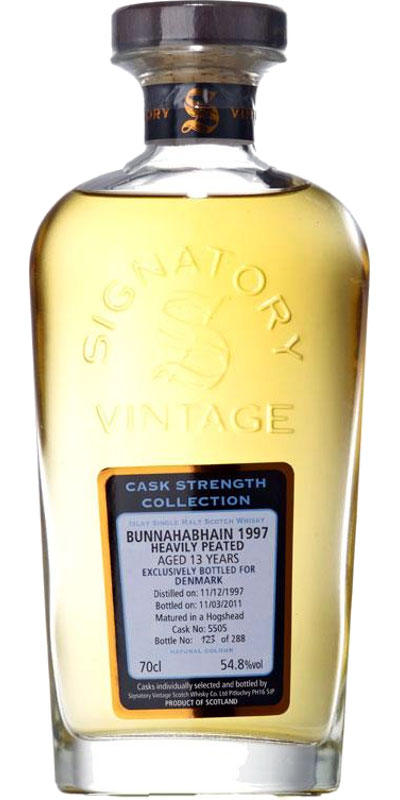 Bunnahabhain 1997 SV Cask Strength Collection #5505 Exclusively bottled for Denmark 54.8% 700ml