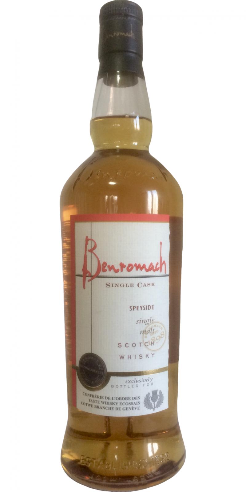 Benromach 1999 Single Cask Refill Sherry Hogshead #554 Cotwe Switzerland 46% 700ml