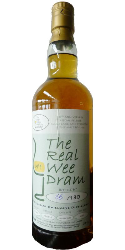 Dailuaine 1999 DL The Real Wee Dram Sherry Butt 58.6% 700ml