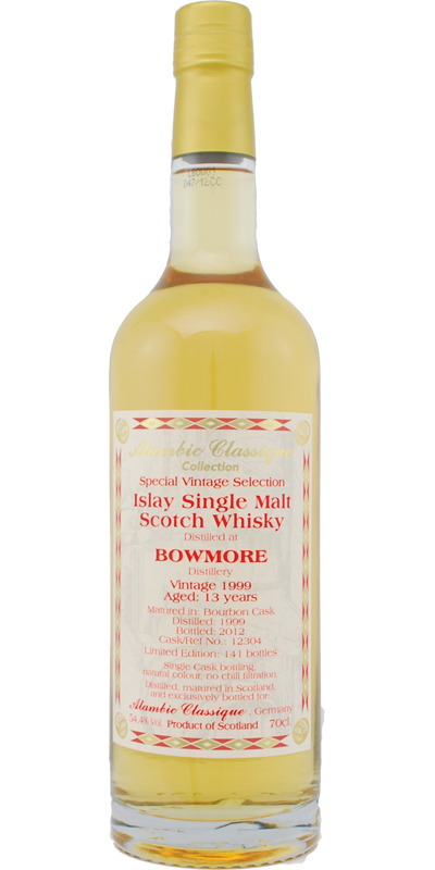 Bowmore 1999 AC Special Vintage Selection Bourbon Cask #12304 54.4% 700ml