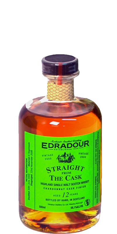 Edradour 1996 Straight From The Cask Chardonnay Cask Finish Hogsheads + Chardonnay Hogshead Finish 56.1% 500ml