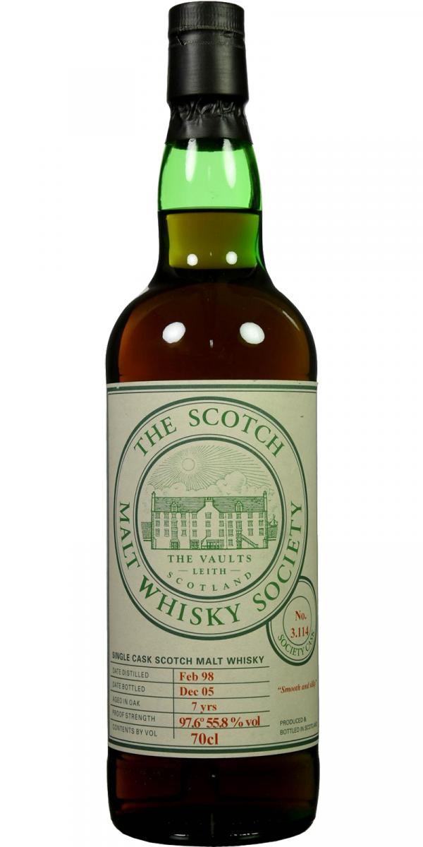 Bowmore 1998 SMWS 3.114 Smooth and silky 3.114 55.8% 700ml