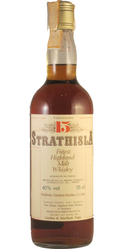 Strathisla 15yo GM Finest Highland Malt Whisky Acquavite di Cereali Importado Da Co. Import Pinerolo Torino 40% 750ml