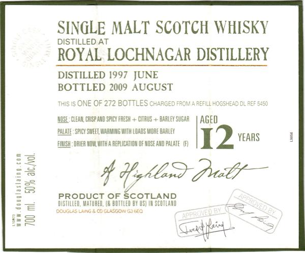 Royal Lochnagar 1997 DL