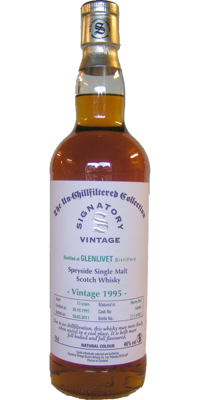 Glenlivet 1995 SV The Un-Chillfiltered Collection Sherry Butt #166943 46% 700ml