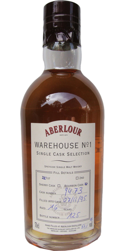 Aberlour 1995 Warehouse #1 Single Cask Selection #9473 54.1% 700ml
