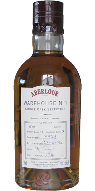Aberlour 1995 Warehouse #1 Single Cask Selection #8959 52.2% 700ml
