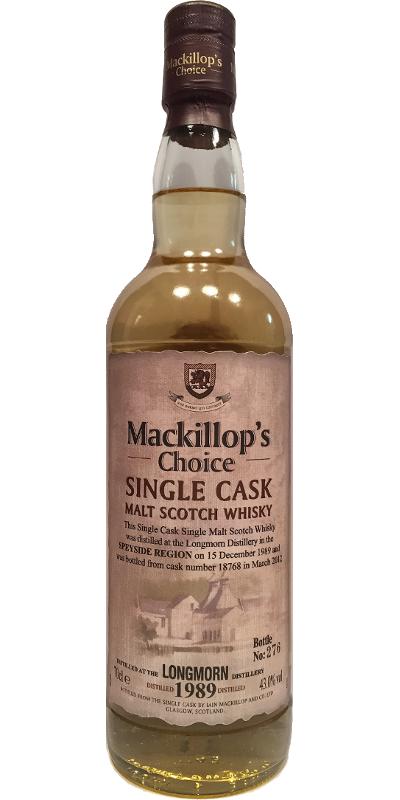 Longmorn 1989 McC Single Cask #18768 43% 700ml