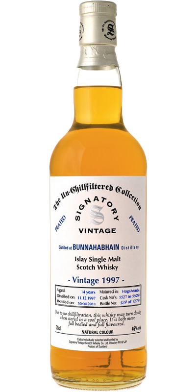 Bunnahabhain 1997 SV The Un-Chillfiltered Collection Peated 46% 700ml