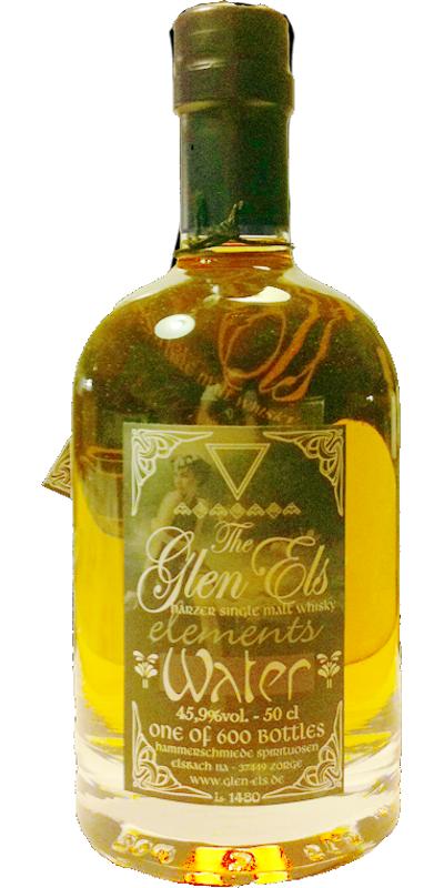 Glen Els Elements Water Malt: blanc 15% heavy roasted 5% Woodsmoked Madeira Cask 80% 500ml
