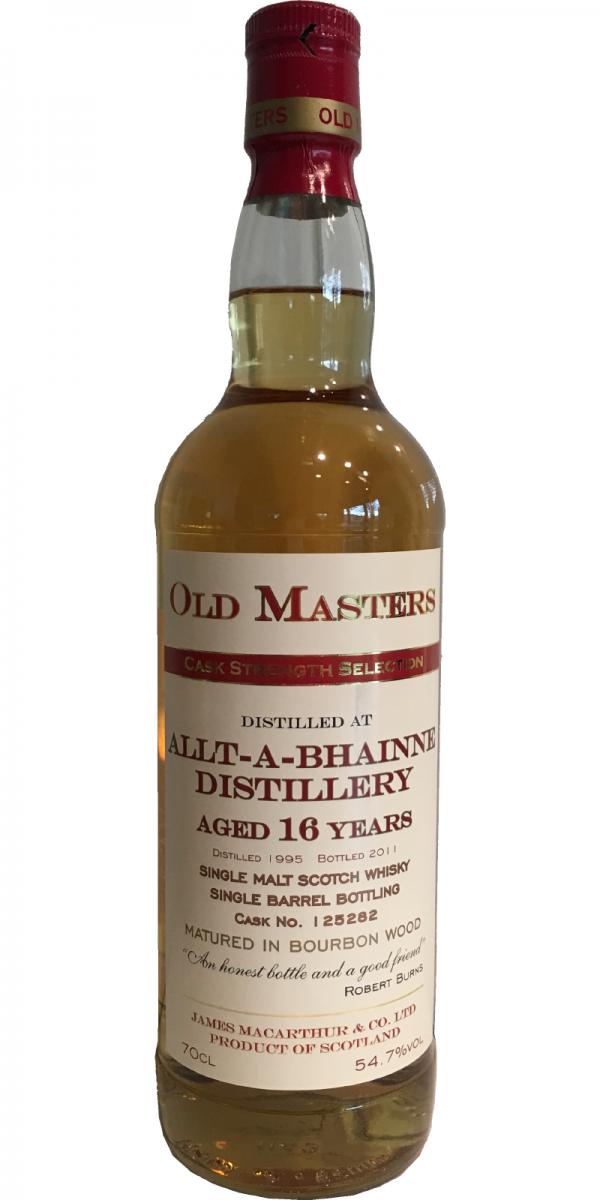 Allt-A-Bhainne 1995 JM Old Masters Cask Strength Selection Bourbon #125282 54.7% 700ml